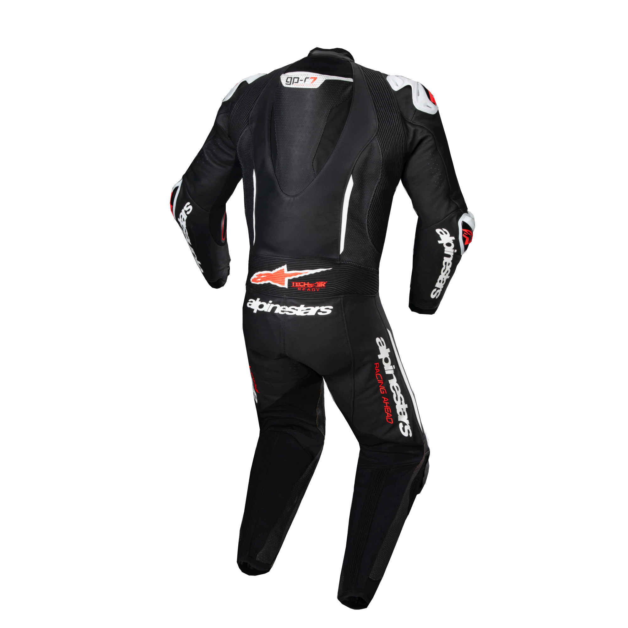 Alpinestars GP-R7 Leather Suit Black White Red Fluo (2)